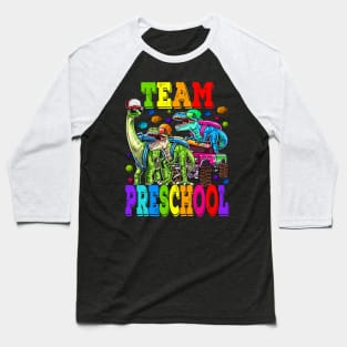 Team Preschool Monster Truck Dinosaur T Rex Baseball T-Shirt